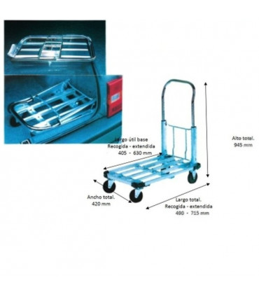 Plataforma mini plegable con ruedas