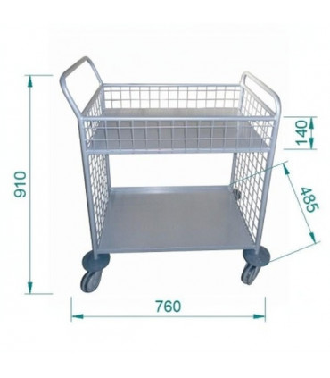 Mesa rodante metálica