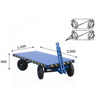 Remolque doble eje direccional 4.000 kg