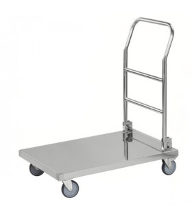 Carro inoxidable asa plegable, 100 kg