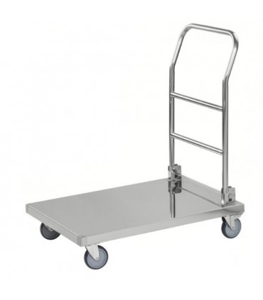 Carro inoxidable asa plegable, 100 kg