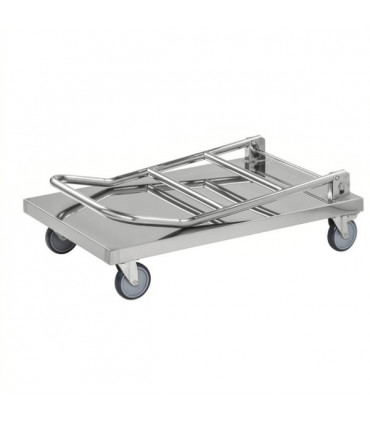 Carro inoxidable asa plegable, 100 kg