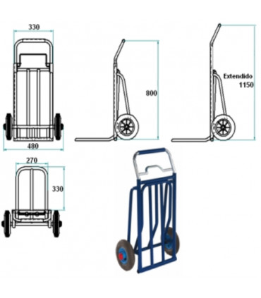 Carro plegable pala 330