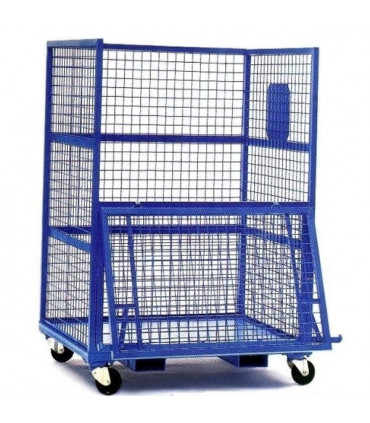 Cestón rodante 1.200 x 800 mm con entrada uñas