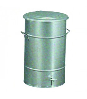 Cubo galvanizado con pedal 70 lts