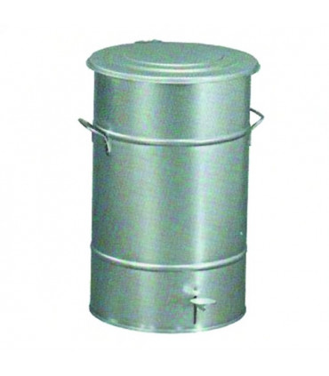 Cubo galvanizado con pedal 70 lts