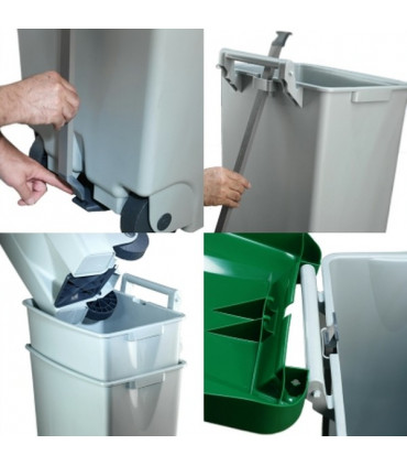 Cubo tapa amarilla 60 lts