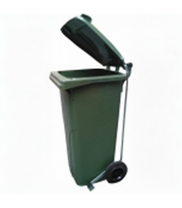 Cubo basura verde 80 lts con pedal
