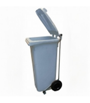 Cubo basura gris 120 lts con pedal