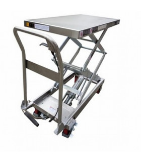 Mesa elevadora manual inox. 350 kg