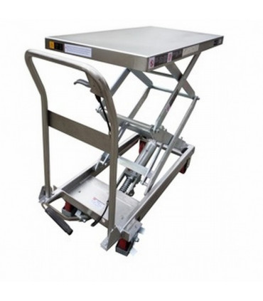 Mesa elevadora manual inox. 350 kg