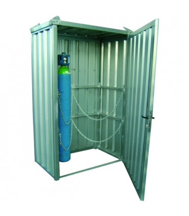Caseta 14 botellas de gas, sin suelo y con cerradura