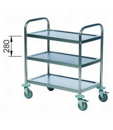 Carro 3 bandejas inox. 710 x 400 mm