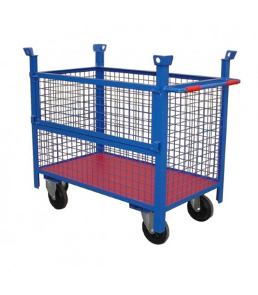 Contenedor malla lateral abatible