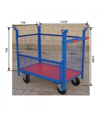 Contenedor malla lateral abatible