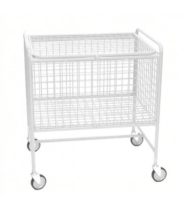 Cestón malla con tapa y ruedas