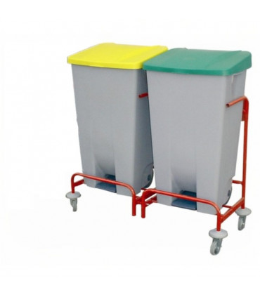 Carro reciclaje 2 cubos